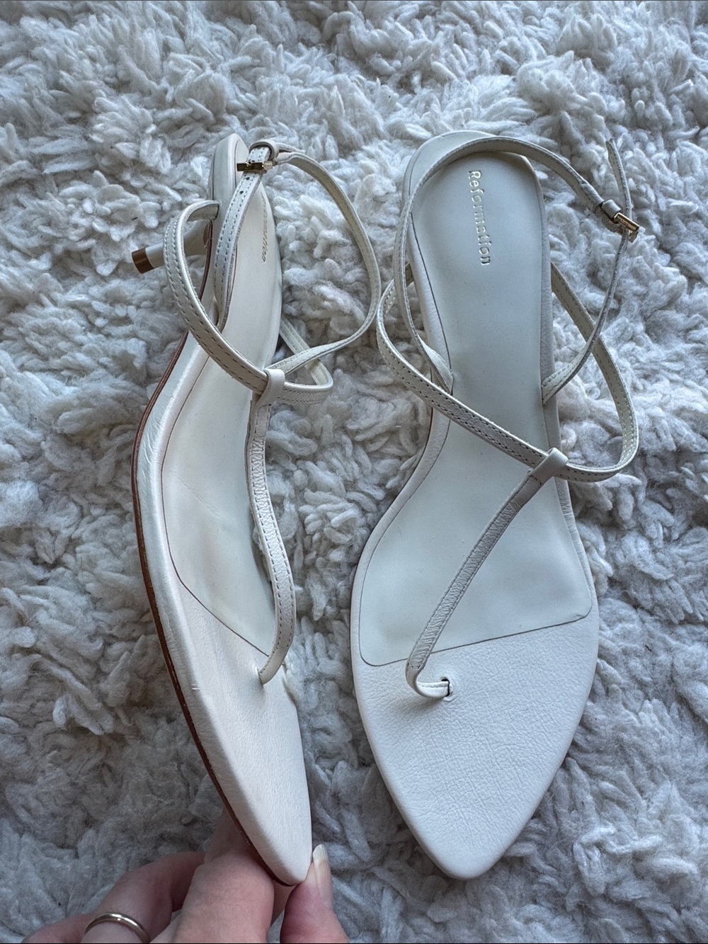🆕 Reformation White Kitten Heel